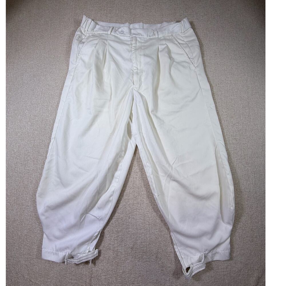 Vecci Golf Knickers Men 39 White Pull On Plus Fours Vintage Style Pants Retro